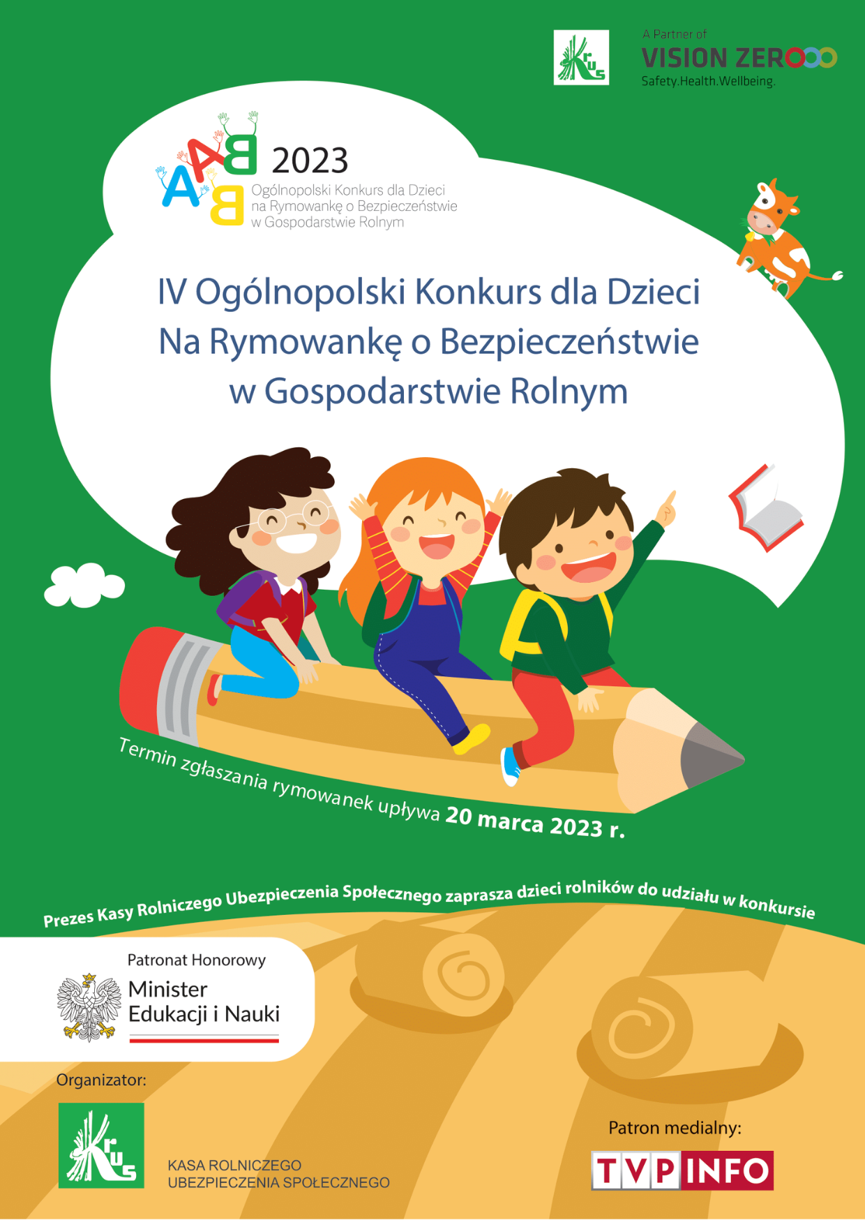 IV edycja Ogólnopolskiego Konkursu dla Dzieci na Rymowankę o Bezpieczeństwie w Gospodarstwie Rolnym